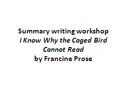 Summary writing workshop
