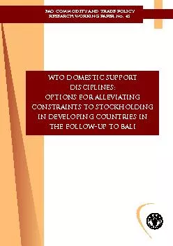 WTO DIC SUPPDISCIPLINES: R ALLEVIA