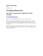 DECEMBER 9, 2011Tweeting Without Fear