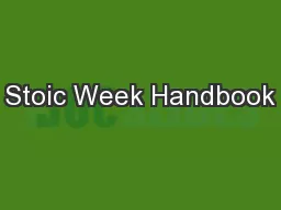 Stoic Week Handbook