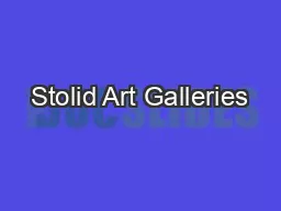 Stolid Art Galleries