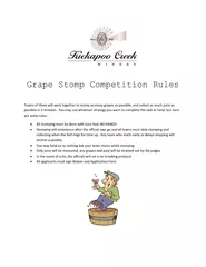 Stomp Competition Rules