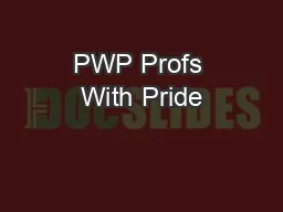 PWP Profs With Pride
