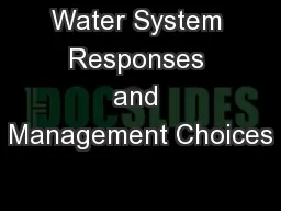 Water System Responses and Management Choices