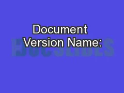 Document Version Name: