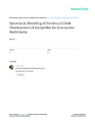 Systematic Modeling of Stories and Role Development of Storyteller for