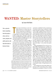 WANTED:Master Storytellers