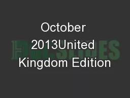 October 2013United Kingdom Edition