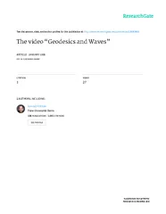 The Video “Geodesics and Waves”
