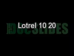 Lotrel 10 20
