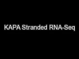 KAPA Stranded RNA-Seq