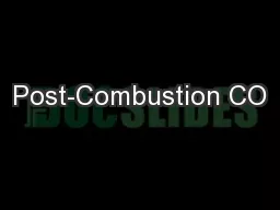 Post-Combustion CO