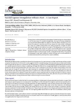 Suicidal Ligature Strangulation without a Knot - A Case ReportRRMC & H