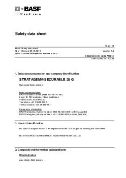 Safety data sheet Page: 1/9 BASF Safety data sheet