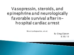 Vasopressin, steroids, and epinephrine and neurologically f