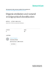 Organic evolution and natural stratigraphical Organic evolution natura