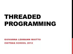 Threaded Programming