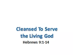 Cleansed To Serve the Living God