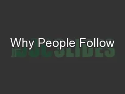 Why People Follow