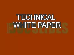 TECHNICAL WHITE PAPER