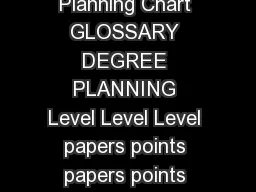 NOTES Degree Planning BA BT heol BS and BC om Degree Planning Chart GLOSSARY DEGREE PLANNING
