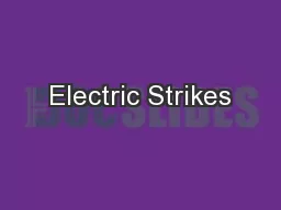 Electric Strikes