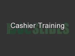 Cashier Training