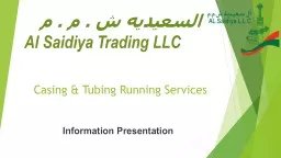 Casing & Tubing Running Services