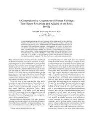 A Comprehensive Assessment of HumanStrivings:Test