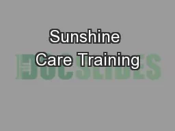 Sunshine Care Training