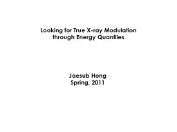 Looking for True X-ray Modulation through