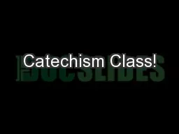 Catechism Class!