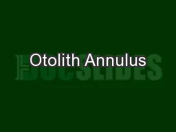 Otolith Annulus