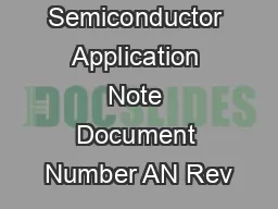 Freescale Semiconductor Application Note Document Number AN Rev