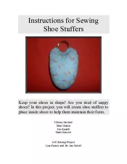 Instructions for Sewing