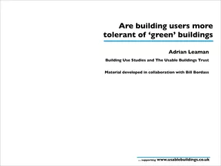 Adrian LeamanBuilding Use Studies and The Usable Buildings Trust