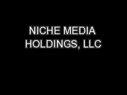 NICHE MEDIA HOLDINGS, LLC
