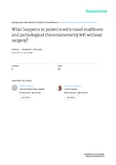 What happens to patients with nasal stuffinessHelle L. Thulesius, Hans