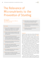 THE RELEVANCE OF MICRONUTRIENTS TO THE PREVENTION OF STUNTING
...