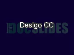 Desigo CC