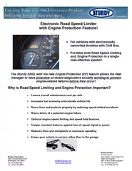Electronic Road Speed Limiter  with Engine Protection Feature!