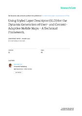 Using Styled Layer Descriptor (SLD) for the dynamic generation of user