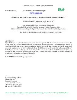 Sharma S et al  IJRAP      International Journal of Research in Ayurveda  Pharmacy Volume