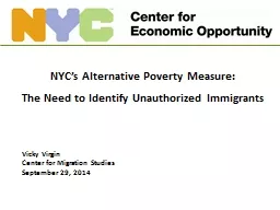 NYC’s Alternative Poverty Measure: