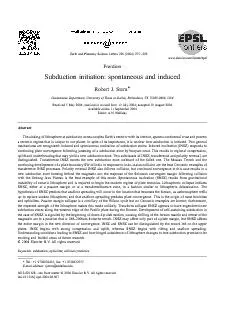 Subductioninitiation:spontaneousandinducedRobertJ.SternGeosciencesDepa