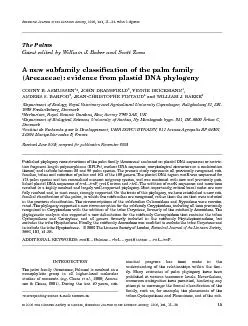 family Phytelephantoideae. In this paper, which isfamilies, we shall r