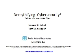 Demythifying Cybersecurity*
