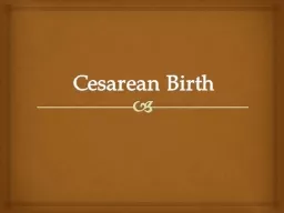 Cesarean Birth