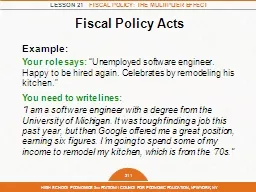 Fiscal Policy Acts