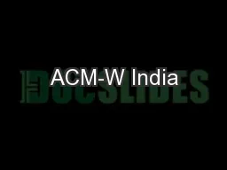 ACM-W India